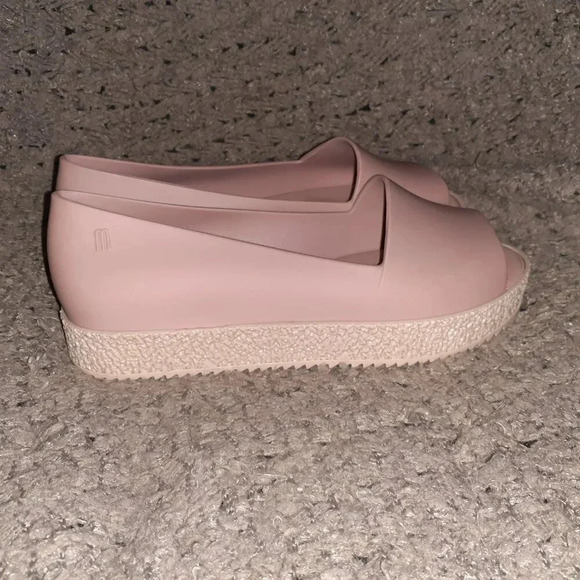 MELISSA-Puzzle Platform Sandals-Dusty Pink-Open Toe  Slip On-Sz 6-Excellent - Picture 4 of 8